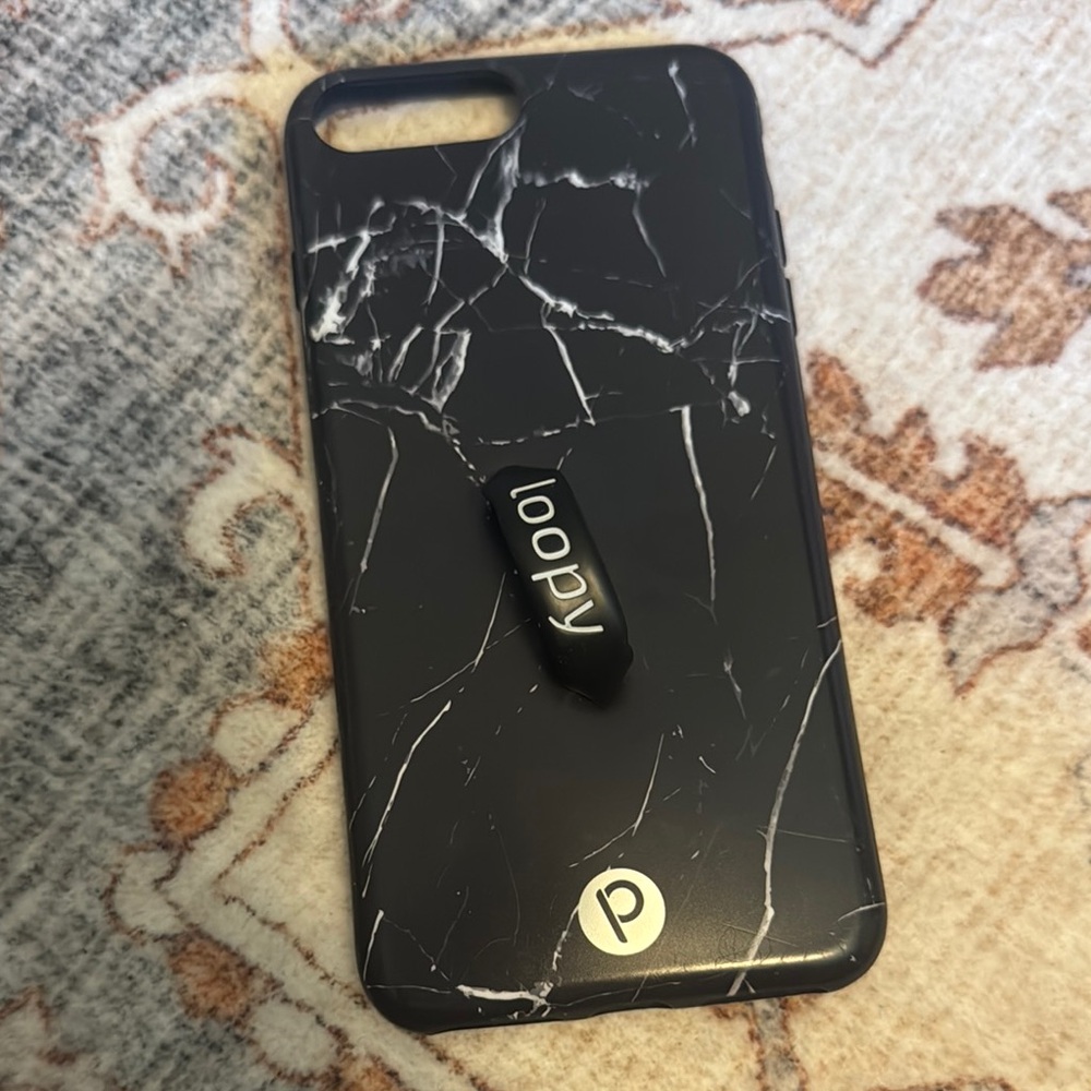 Loopy Case Black Marble Phone Case